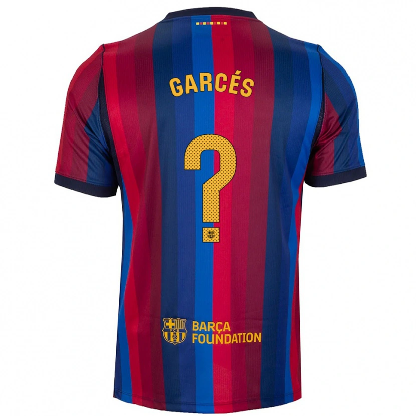 Danxen Bambino Maglia Hugo Garcés #0 Blu Reale Rosso Giallo Kit Gara Home 2026/27 Maglietta