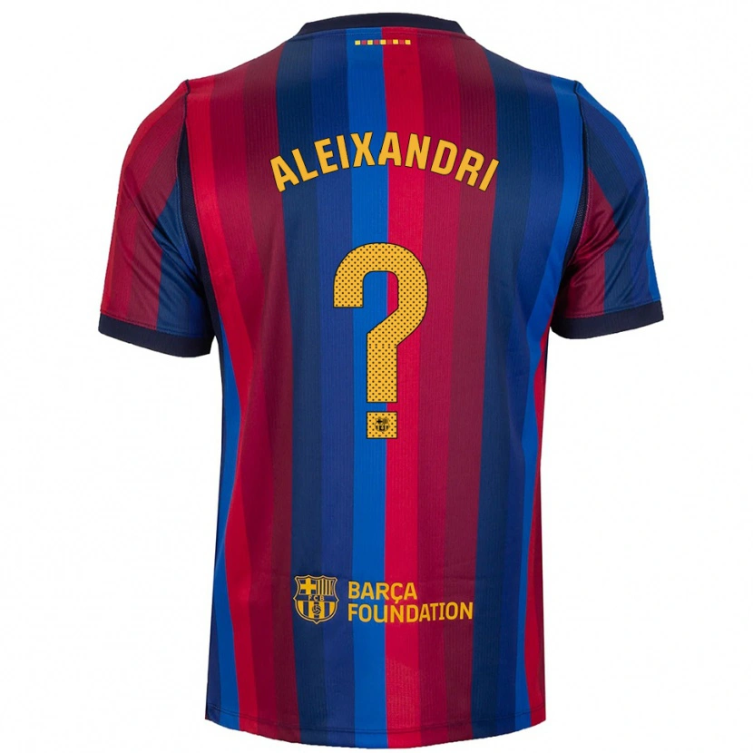 Danxen Bambino Maglia Laia Aleixandri #0 Blu Reale Rosso Giallo Kit Gara Home 2026/27 Maglietta