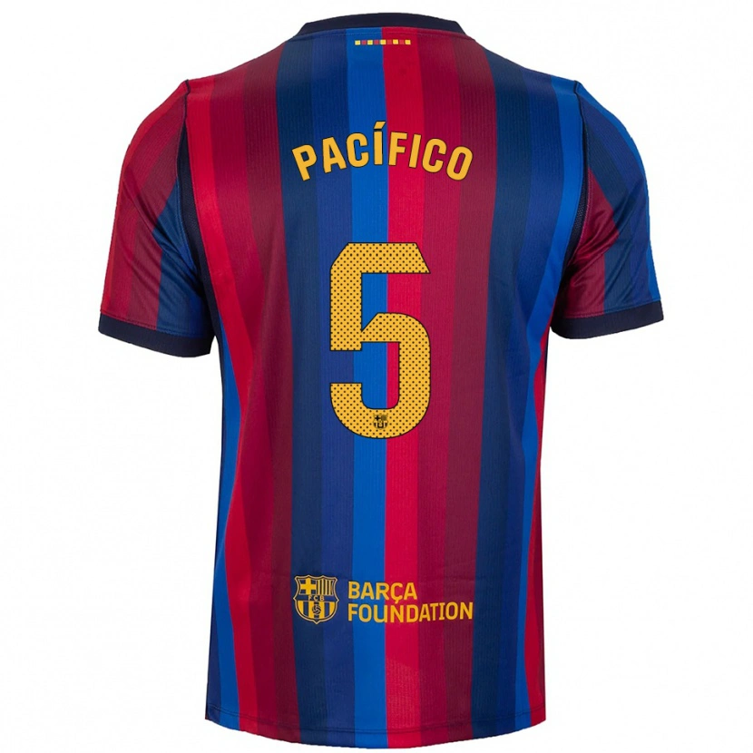 Danxen Bambino Maglia Patricio Pacífico #5 Blu Reale Rosso Giallo Kit Gara Home 2026/27 Maglietta