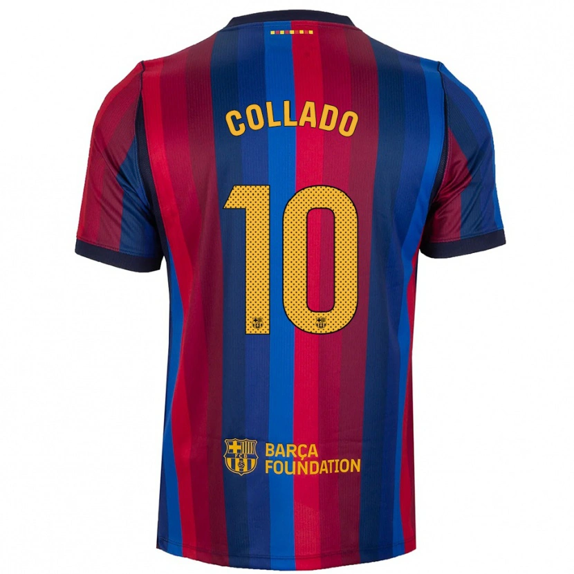 Danxen Bambino Maglia Alex Collado #10 Blu Reale Rosso Giallo Kit Gara Home 2026/27 Maglietta