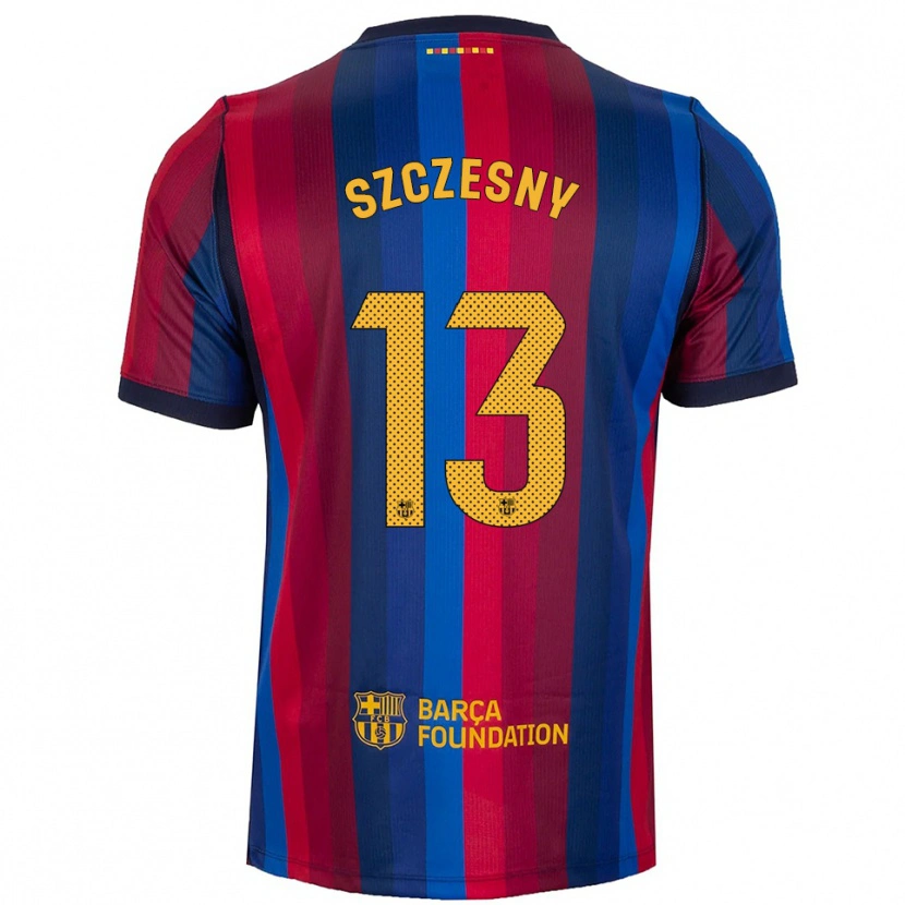 Danxen Bambino Maglia Wojciech Szczesny #13 Blu Reale Rosso Giallo Kit Gara Home 2026/27 Maglietta