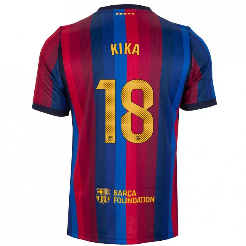 Danxen Bambino Maglia Kika Nazareth #18 Blu Reale Rosso Giallo Kit Gara Home 2026/27 Maglietta