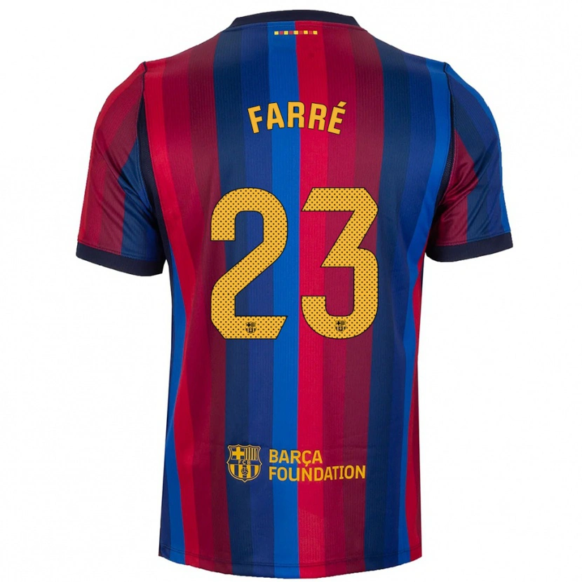 Danxen Bambino Maglia Landry Farré #23 Blu Reale Rosso Giallo Kit Gara Home 2026/27 Maglietta