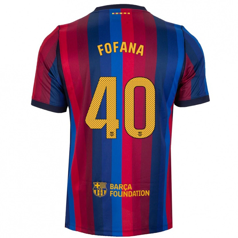 Danxen Bambino Maglia Nuhu Fofana #40 Blu Reale Rosso Giallo Kit Gara Home 2026/27 Maglietta