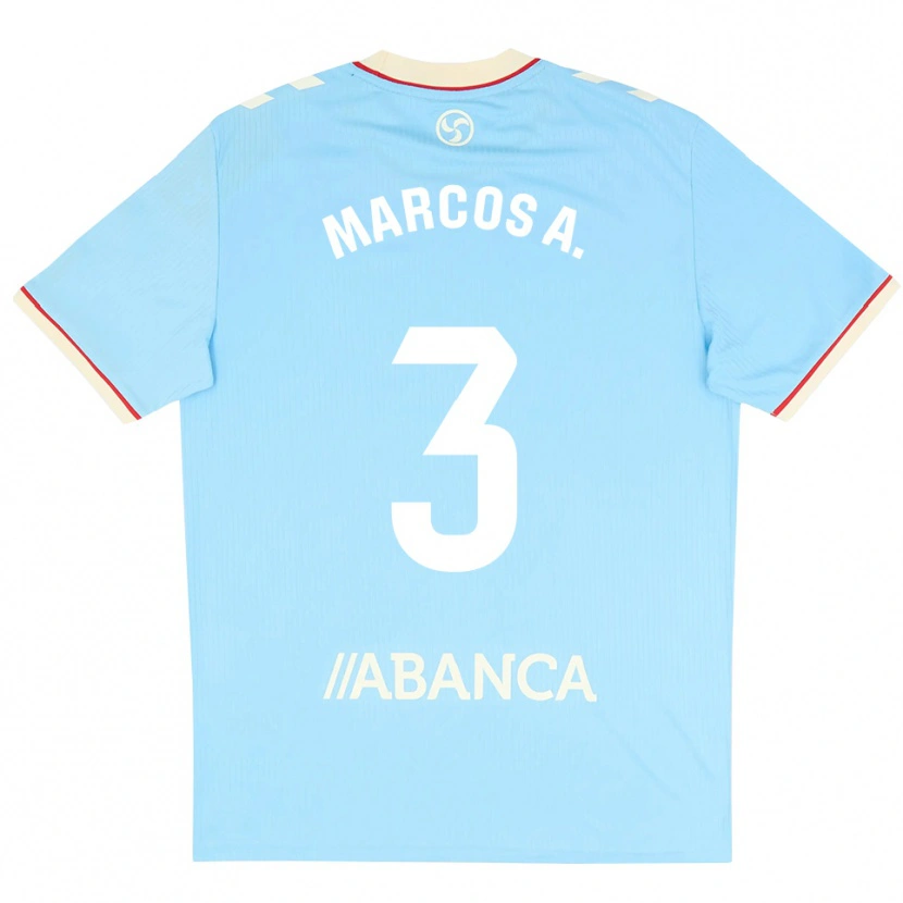 Danxen Bambino Maglia Marcos Alonso #3 Azzurro Bianco Rosso Kit Gara Home 2026/27 Maglietta