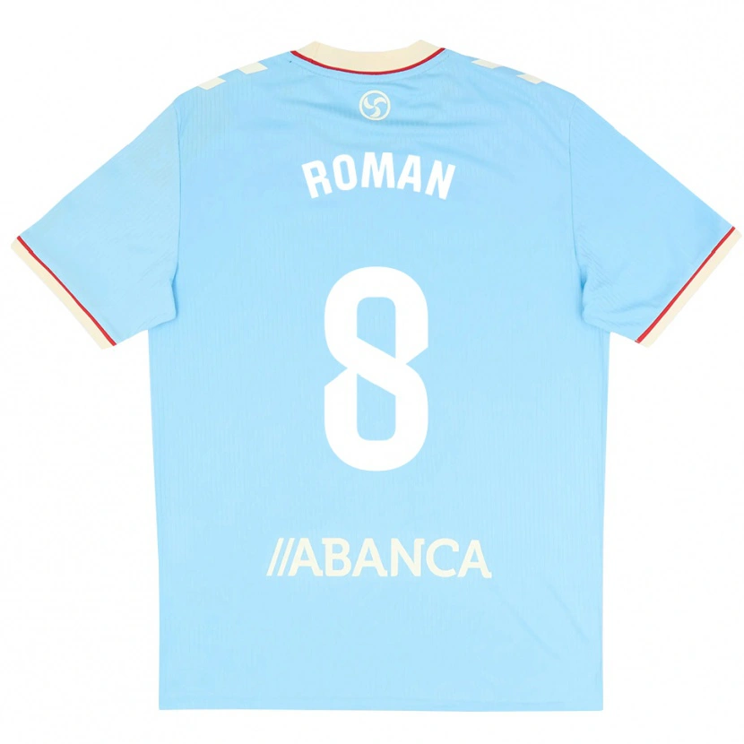 Danxen Bambino Maglia Miguel Román #8 Azzurro Bianco Rosso Kit Gara Home 2026/27 Maglietta