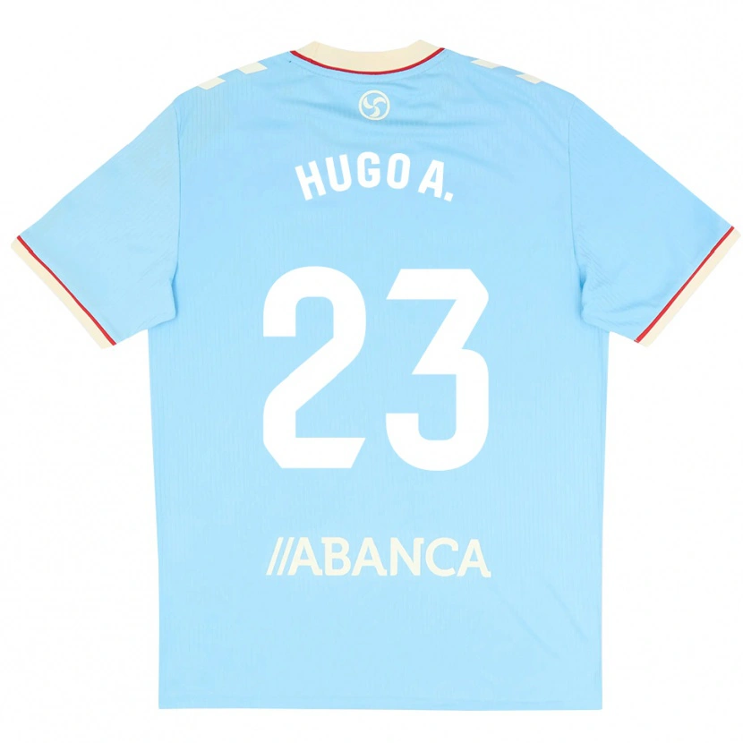 Danxen Bambino Maglia Hugo Álvarez #23 Azzurro Bianco Rosso Kit Gara Home 2026/27 Maglietta