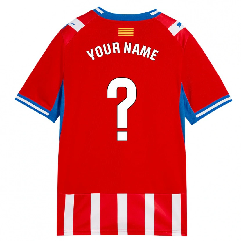 Danxen Bambino Maglia Il Tuo Nome #0 Rosso Bianco Azzurro Kit Gara Home 2026/27 Maglietta