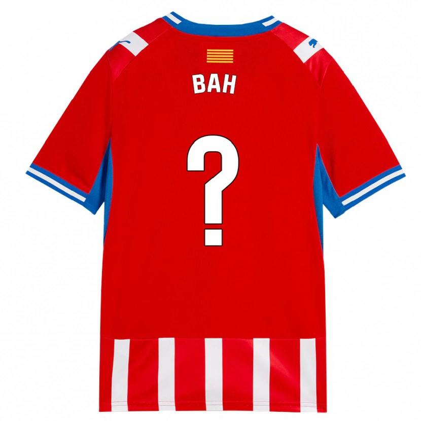 Danxen Bambino Maglia Mousta Bah #0 Rosso Bianco Azzurro Kit Gara Home 2026/27 Maglietta