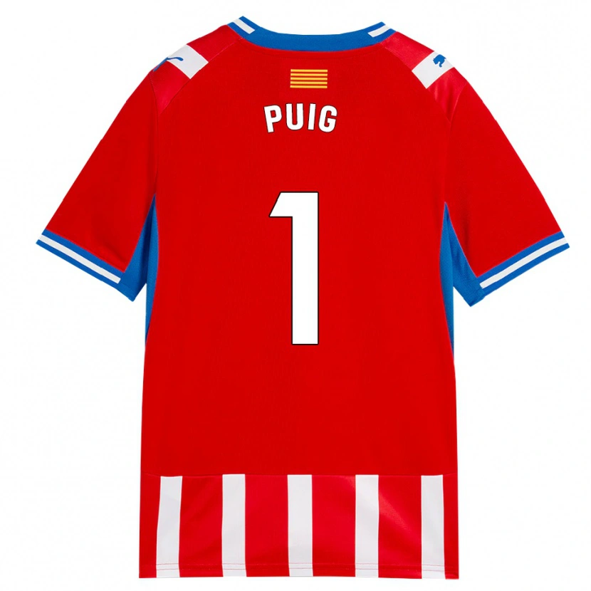 Danxen Bambino Maglia Sergi Puig #1 Rosso Bianco Azzurro Kit Gara Home 2026/27 Maglietta