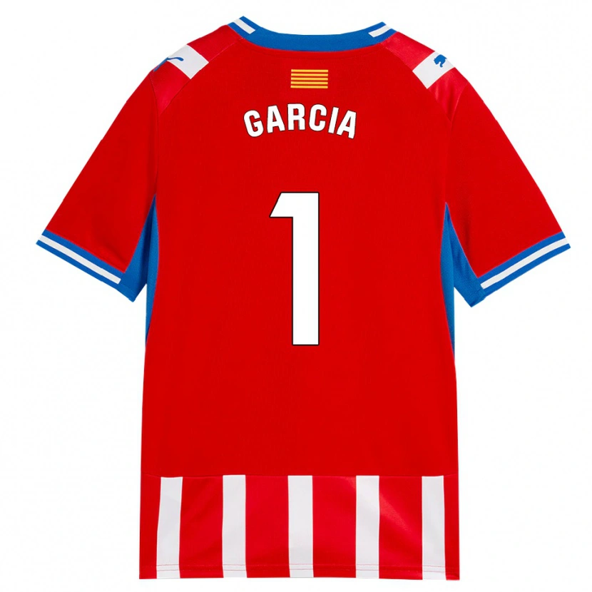 Danxen Bambino Maglia Lucas García #1 Rosso Bianco Azzurro Kit Gara Home 2026/27 Maglietta
