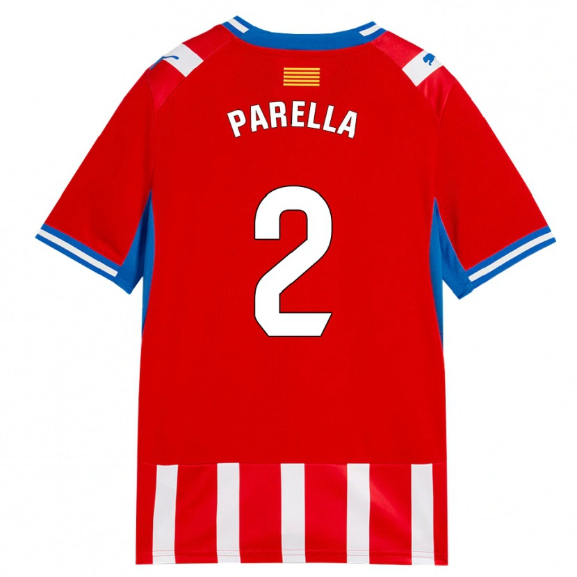 Danxen Bambino Maglia Virginia Parella #2 Rosso Bianco Azzurro Kit Gara Home 2026/27 Maglietta