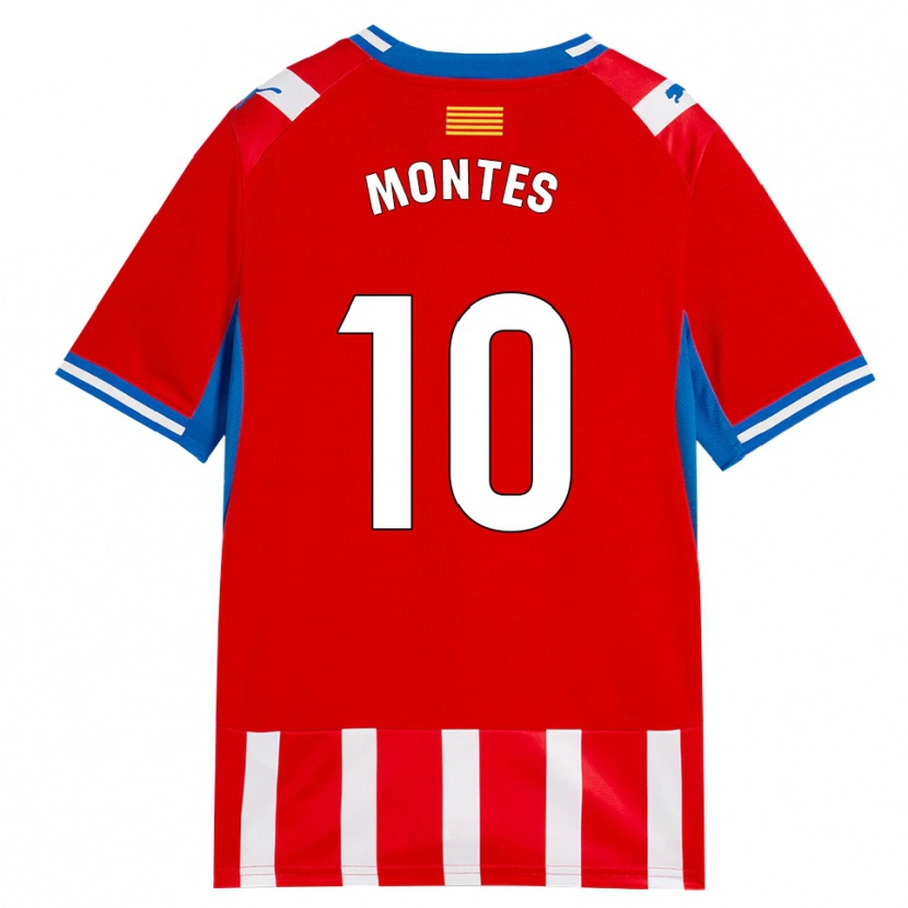 Danxen Bambino Maglia Luis Montes #10 Rosso Bianco Azzurro Kit Gara Home 2026/27 Maglietta