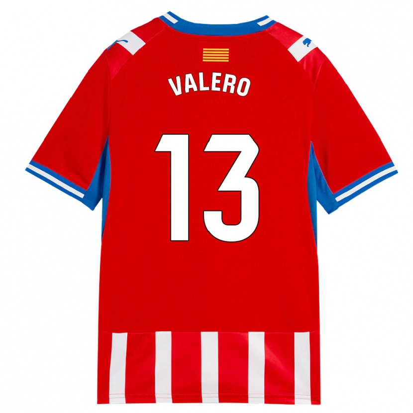 Danxen Bambino Maglia Eliana Valero #13 Rosso Bianco Azzurro Kit Gara Home 2026/27 Maglietta