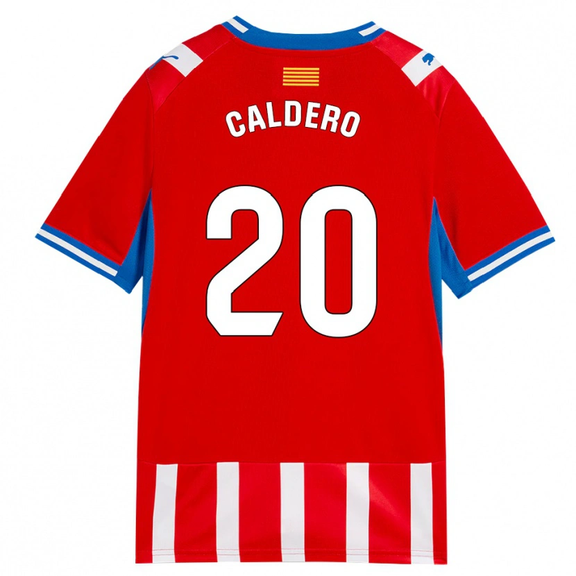 Danxen Bambino Maglia Nil Caldero #20 Rosso Bianco Azzurro Kit Gara Home 2026/27 Maglietta