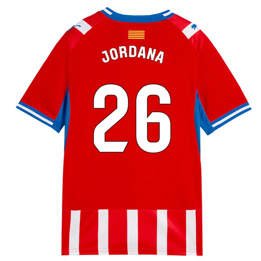 Danxen Bambino Maglia Gibert Jordana #26 Rosso Bianco Azzurro Kit Gara Home 2026/27 Maglietta