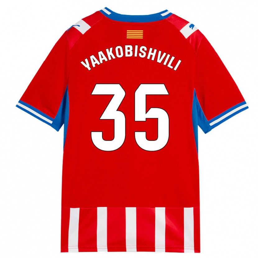 Danxen Bambino Maglia Antal Yaakobishvili #35 Rosso Bianco Azzurro Kit Gara Home 2026/27 Maglietta
