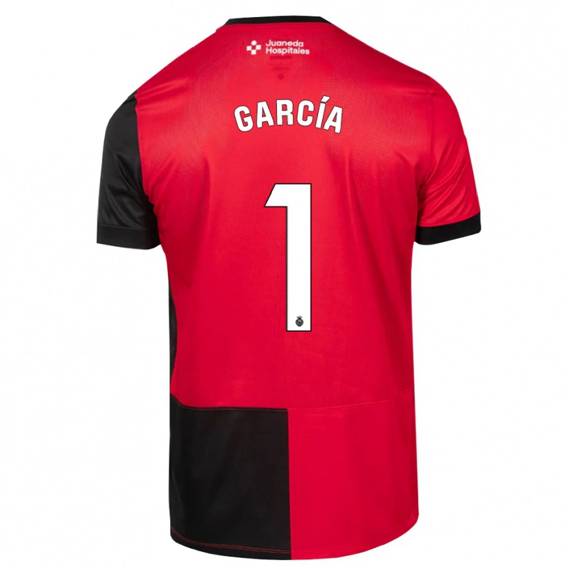 Danxen Bambino Maglia Pere García #1 Nero Rosso Bianco Kit Gara Home 2026/27 Maglietta