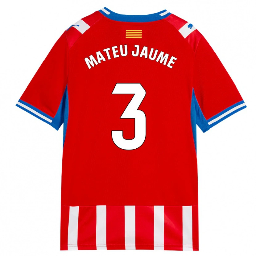 Danxen Bambino Maglia Mateu Morey #3 Rosso Bianco Azzurro Kit Gara Home 2026/27 Maglietta
