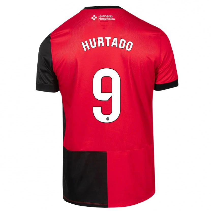 Danxen Bambino Maglia Wilber Hurtado #9 Nero Rosso Bianco Kit Gara Home 2026/27 Maglietta