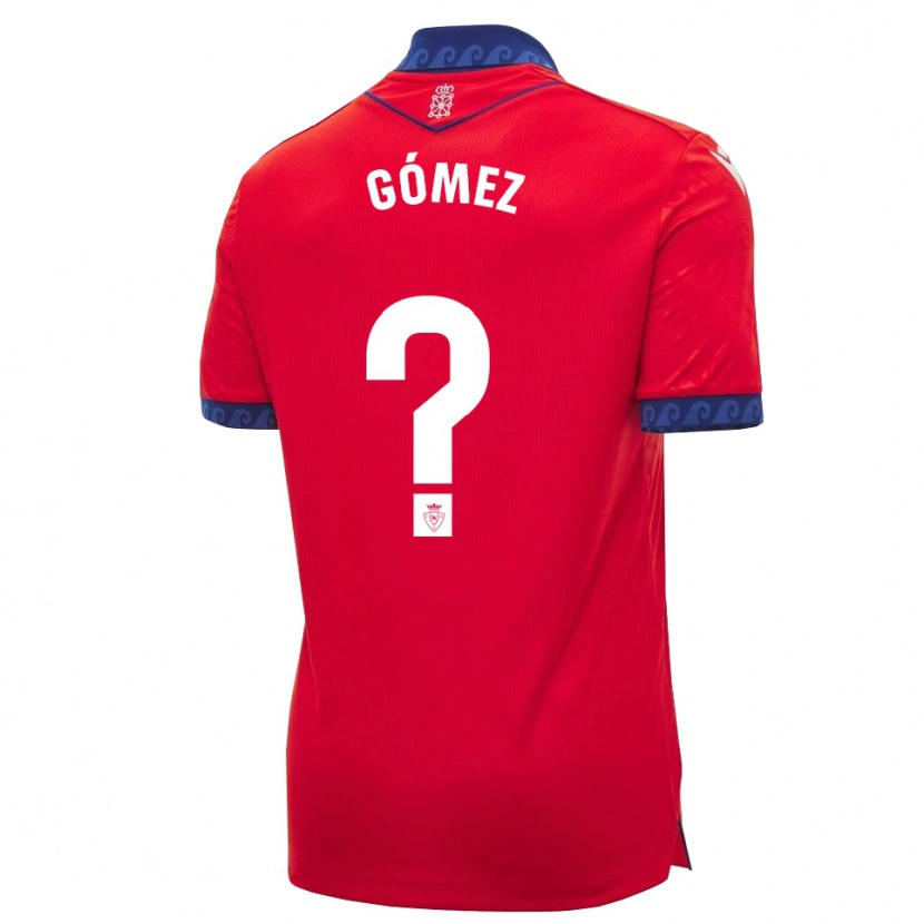 Danxen Bambino Maglia Alonso Gómez #0 Rosso Navy Bianco Kit Gara Home 2026/27 Maglietta