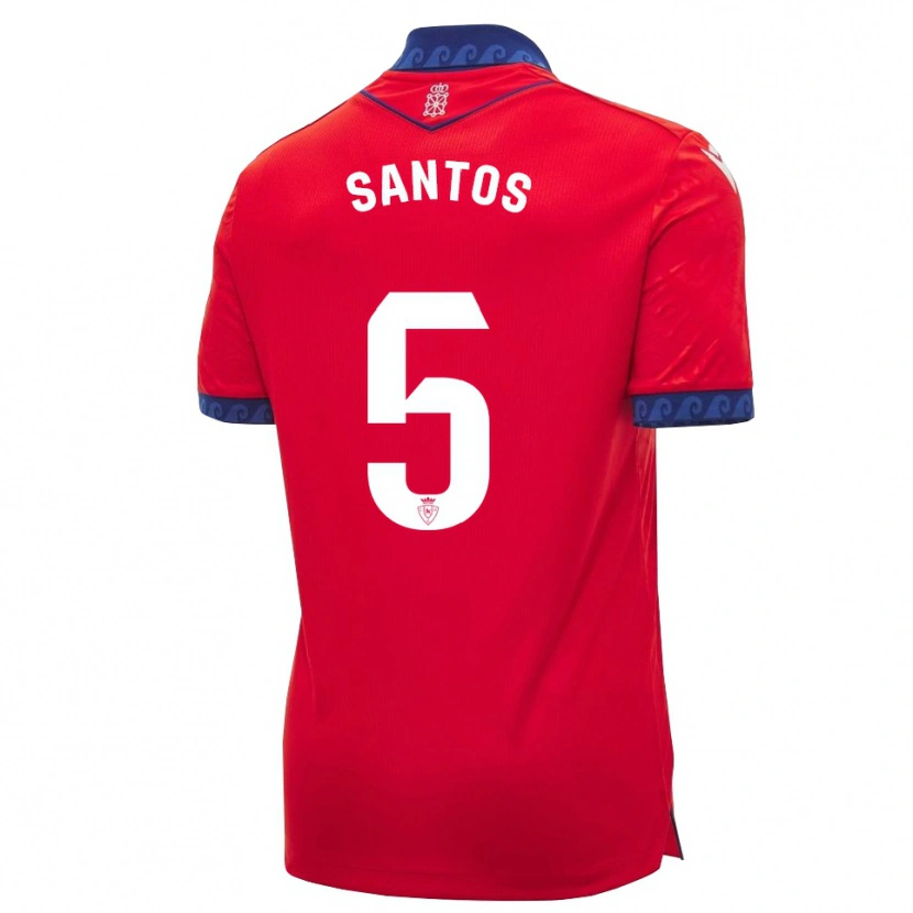 Danxen Bambino Maglia Unai Santos #5 Rosso Navy Bianco Kit Gara Home 2026/27 Maglietta
