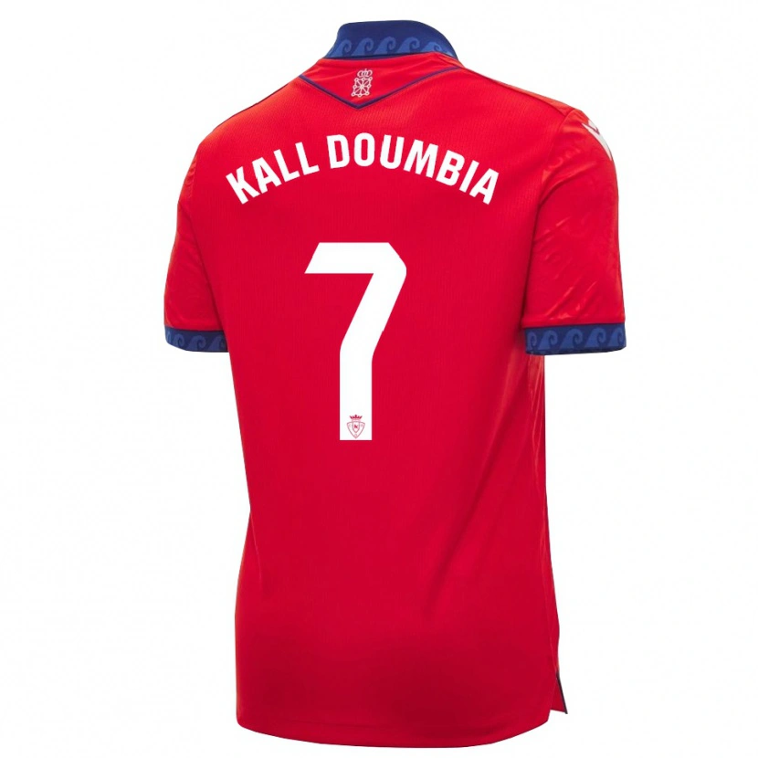 Danxen Bambino Maglia Aly Kall Doumbia #7 Rosso Navy Bianco Kit Gara Home 2026/27 Maglietta