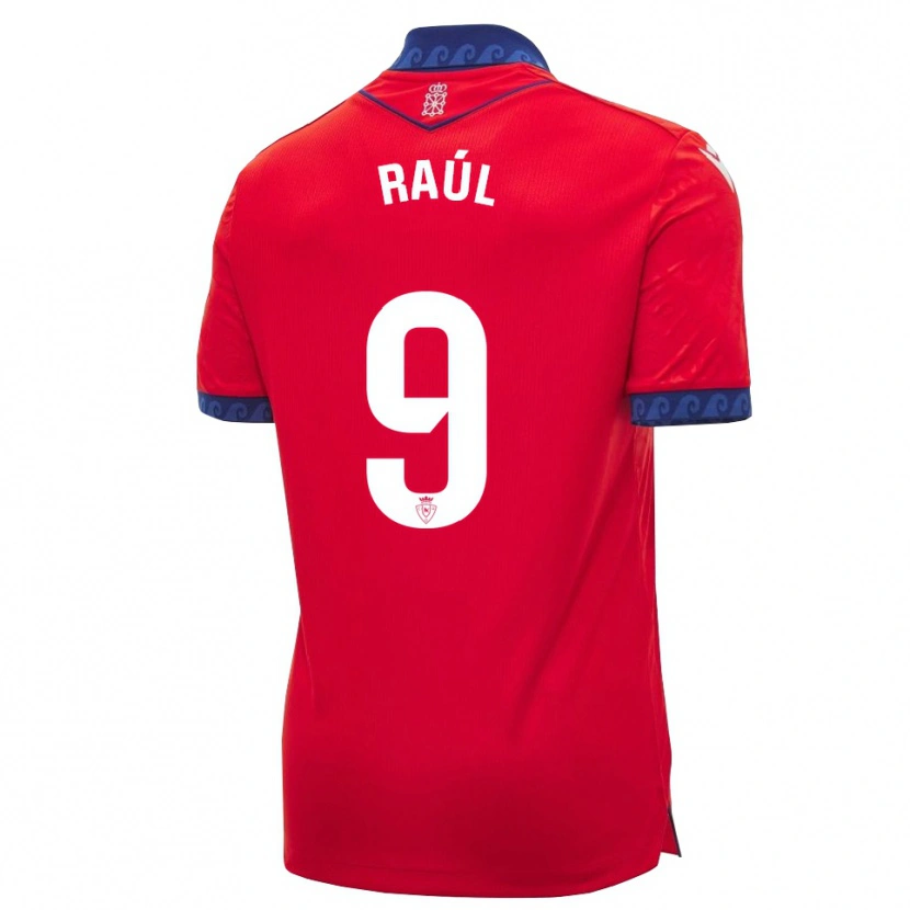 Danxen Bambino Maglia Raúl García #9 Rosso Navy Bianco Kit Gara Home 2026/27 Maglietta