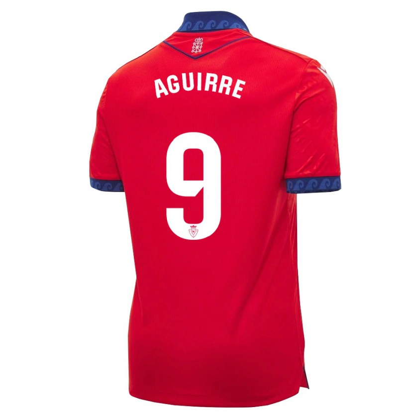 Danxen Bambino Maglia Jorge Aguirre #9 Rosso Navy Bianco Kit Gara Home 2026/27 Maglietta