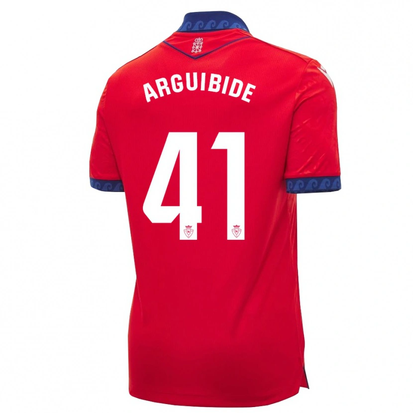 Danxen Bambino Maglia Iñigo Arguibide #41 Rosso Navy Bianco Kit Gara Home 2026/27 Maglietta