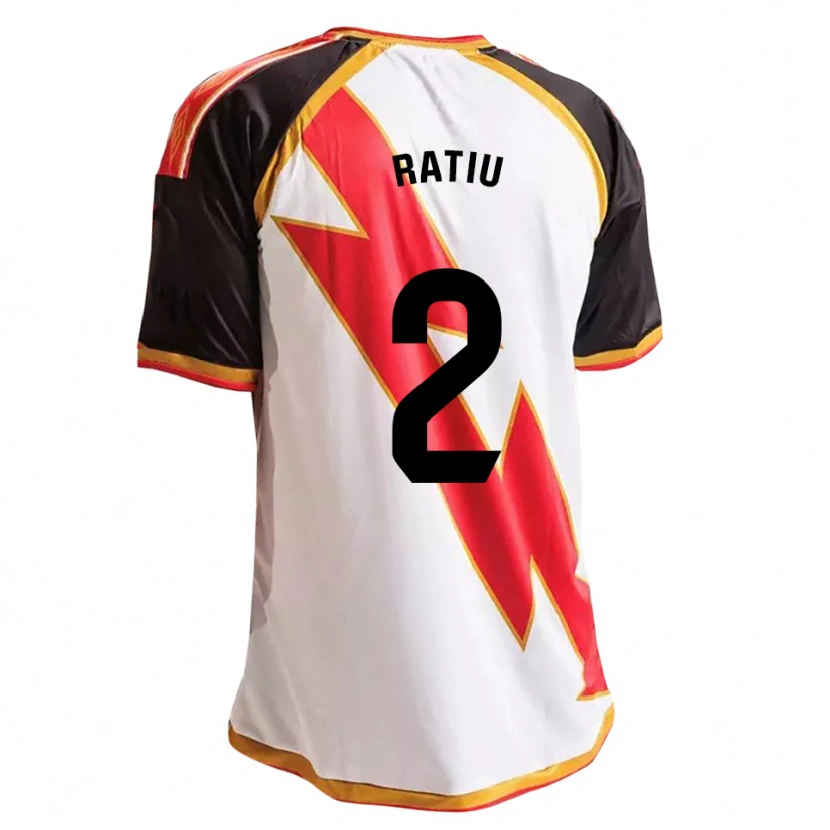 Danxen Bambino Maglia Andrei Rațiu #2 Nero Rosso Bianco Oro Kit Gara Home 2026/27 Maglietta