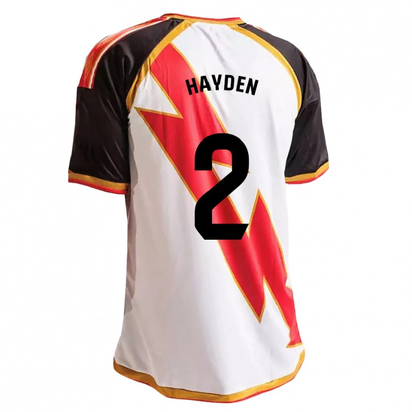 Danxen Bambino Maglia Danielle Hayden #2 Nero Rosso Bianco Oro Kit Gara Home 2026/27 Maglietta