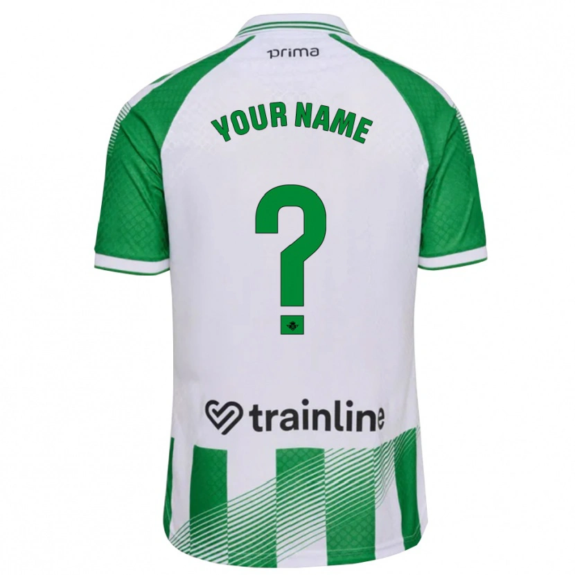 Danxen Bambino Maglia Il Tuo Nome #0 Verde Chiaro Nero Bianco Kit Gara Home 2026/27 Maglietta