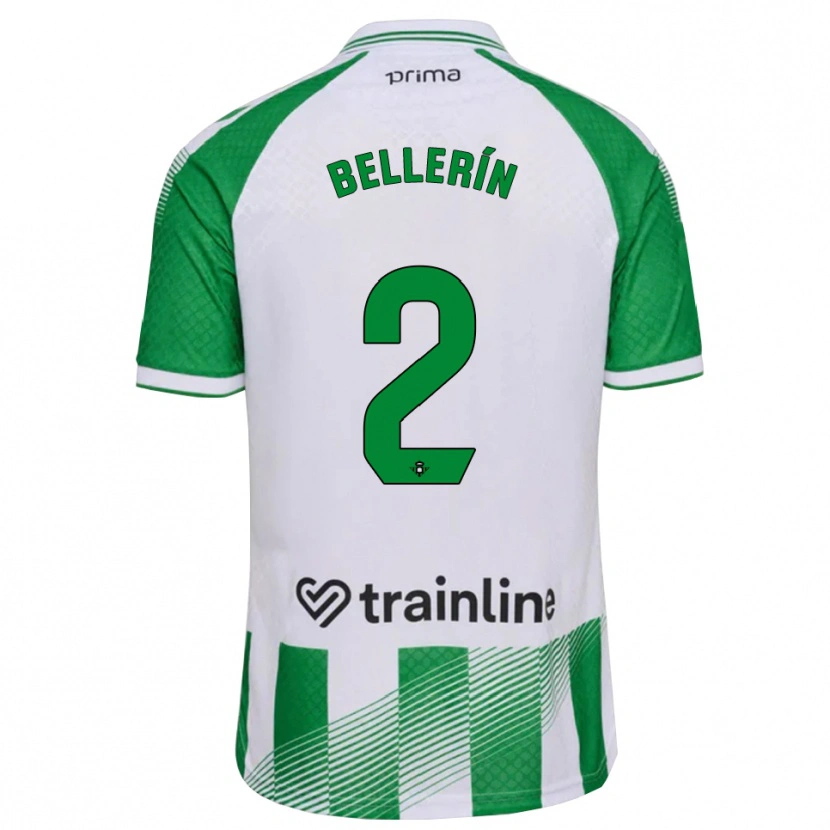 Danxen Bambino Maglia Héctor Bellerín #2 Verde Chiaro Nero Bianco Kit Gara Home 2026/27 Maglietta