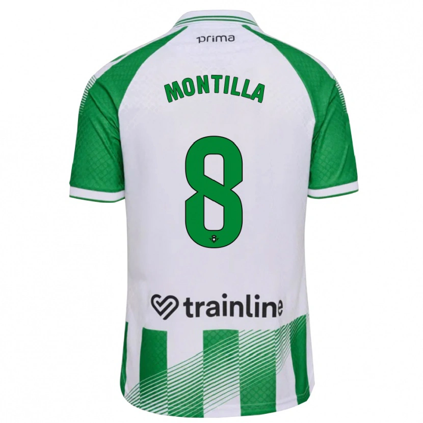 Danxen Bambino Maglia Natalia Montilla #8 Verde Chiaro Nero Bianco Kit Gara Home 2026/27 Maglietta