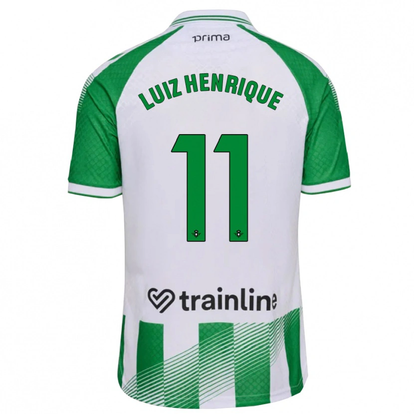 Danxen Bambino Maglia Luiz Henrique #11 Verde Chiaro Nero Bianco Kit Gara Home 2026/27 Maglietta