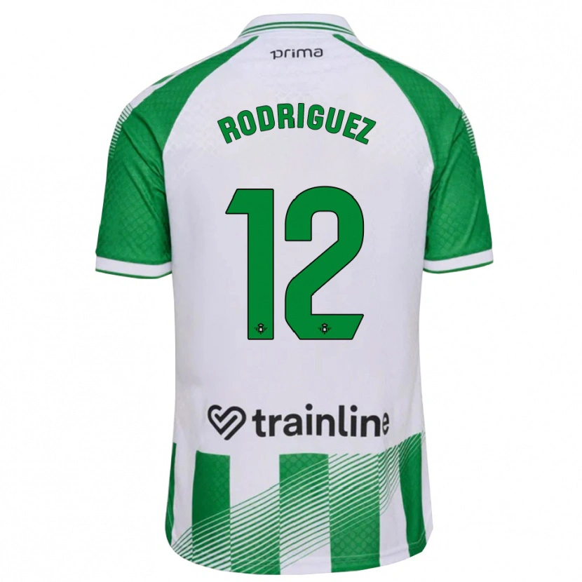 Danxen Bambino Maglia Ricardo Rodríguez #12 Verde Chiaro Nero Bianco Kit Gara Home 2026/27 Maglietta