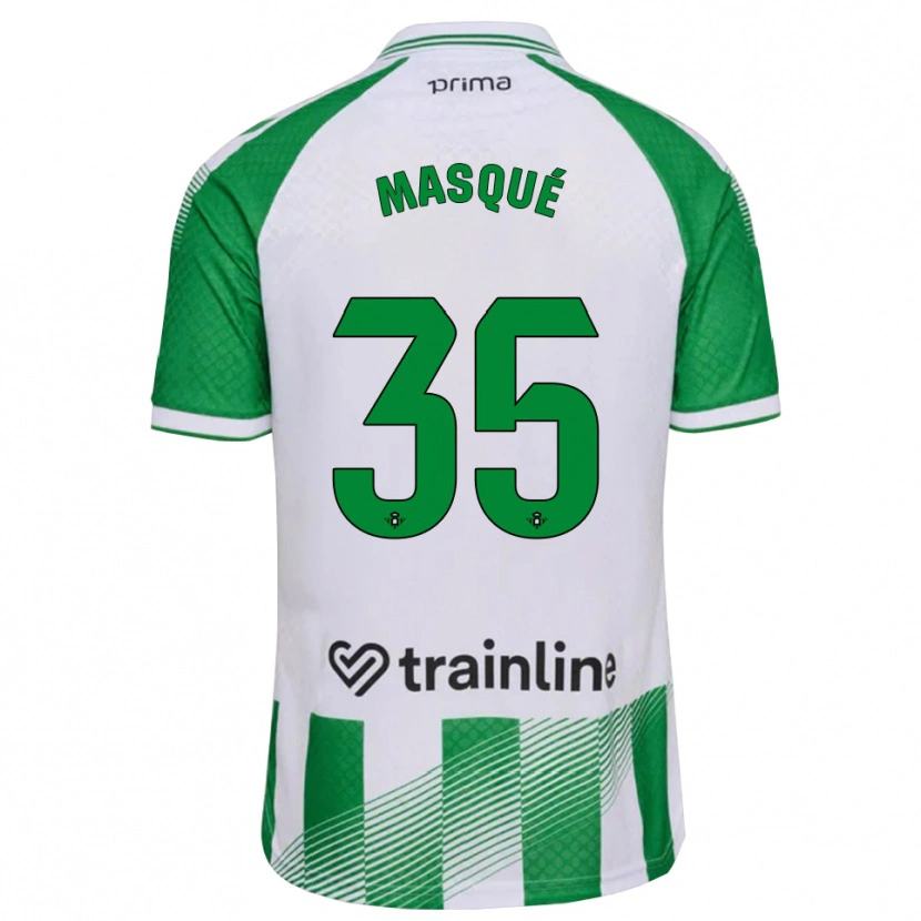 Danxen Bambino Maglia Òscar Masqué #35 Verde Chiaro Nero Bianco Kit Gara Home 2026/27 Maglietta