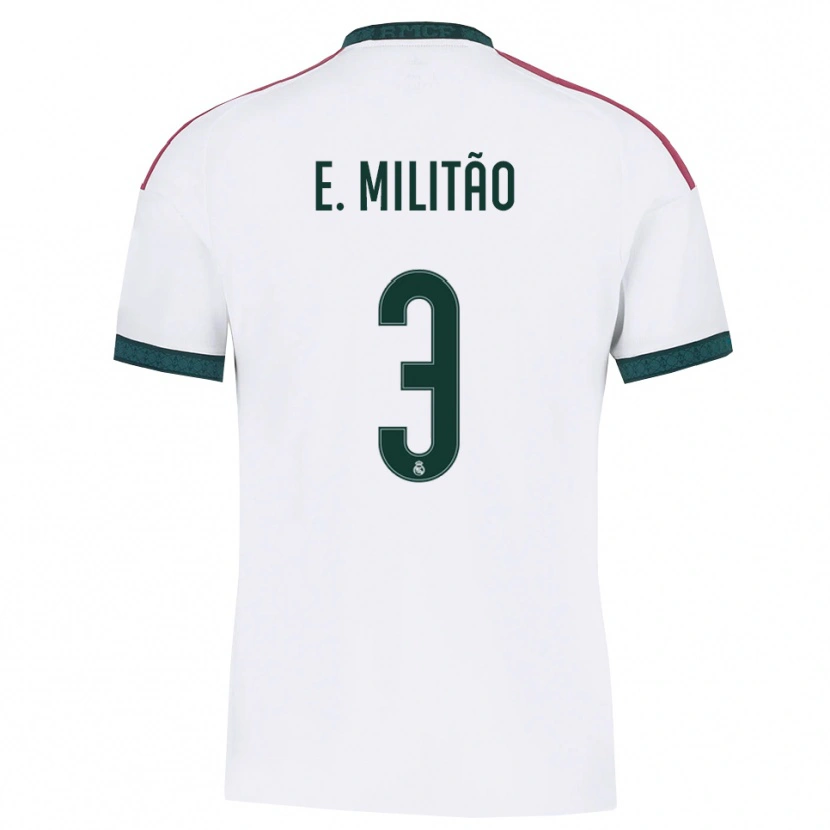 Danxen Bambino Maglia Éder Militão #3 Verde Scuro Bianco Rosso Kit Gara Home 2026/27 Maglietta