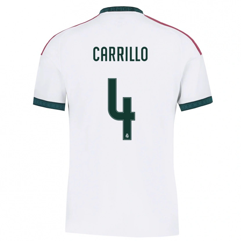 Danxen Bambino Maglia Alvaro Carrillo #4 Verde Scuro Bianco Rosso Kit Gara Home 2026/27 Maglietta