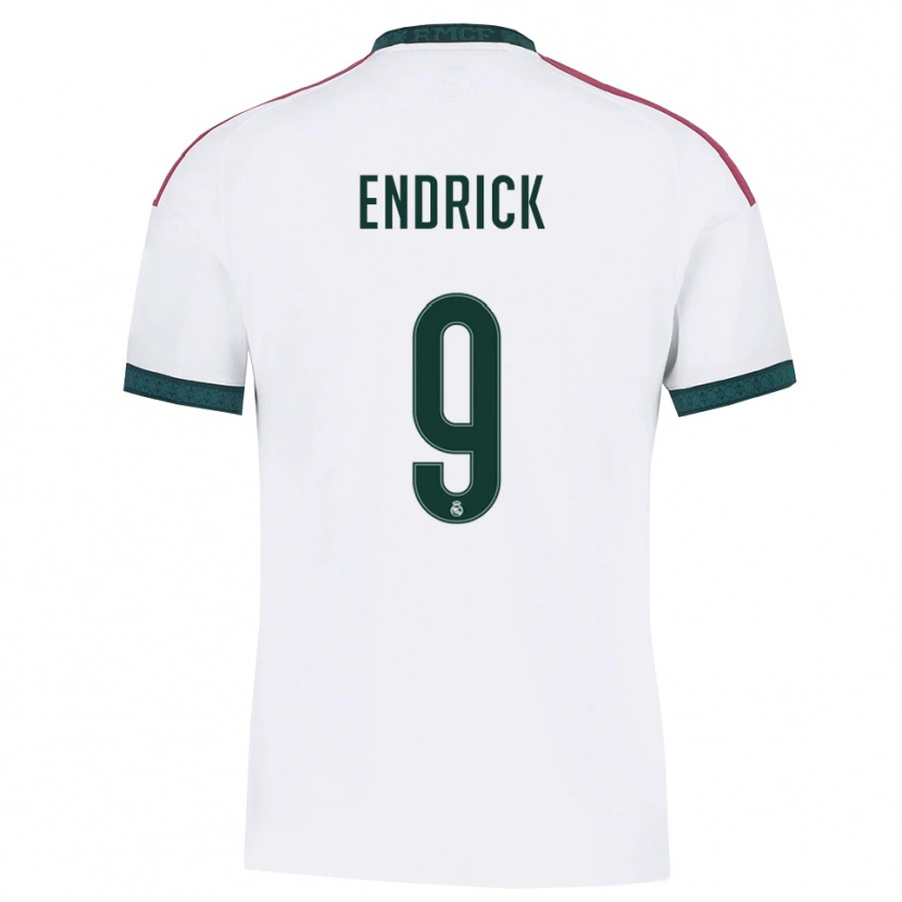 Danxen Bambino Maglia Endrick Felipe Moreira De Sousa #9 Verde Scuro Bianco Rosso Kit Gara Home 2026/27 Maglietta