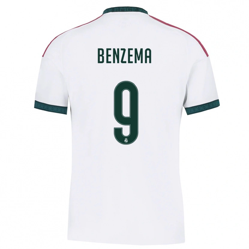 Danxen Bambino Maglia Karim Benzema #9 Verde Scuro Bianco Rosso Kit Gara Home 2026/27 Maglietta