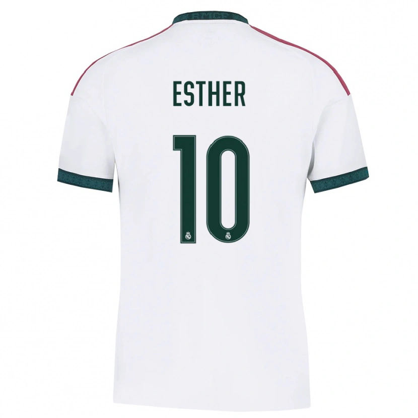 Danxen Bambino Maglia Esther Gonzalez #10 Verde Scuro Bianco Rosso Kit Gara Home 2026/27 Maglietta