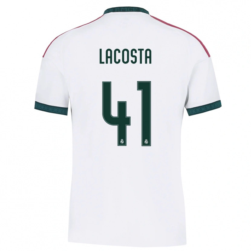 Danxen Bambino Maglia Diego Lacosta #41 Verde Scuro Bianco Rosso Kit Gara Home 2026/27 Maglietta