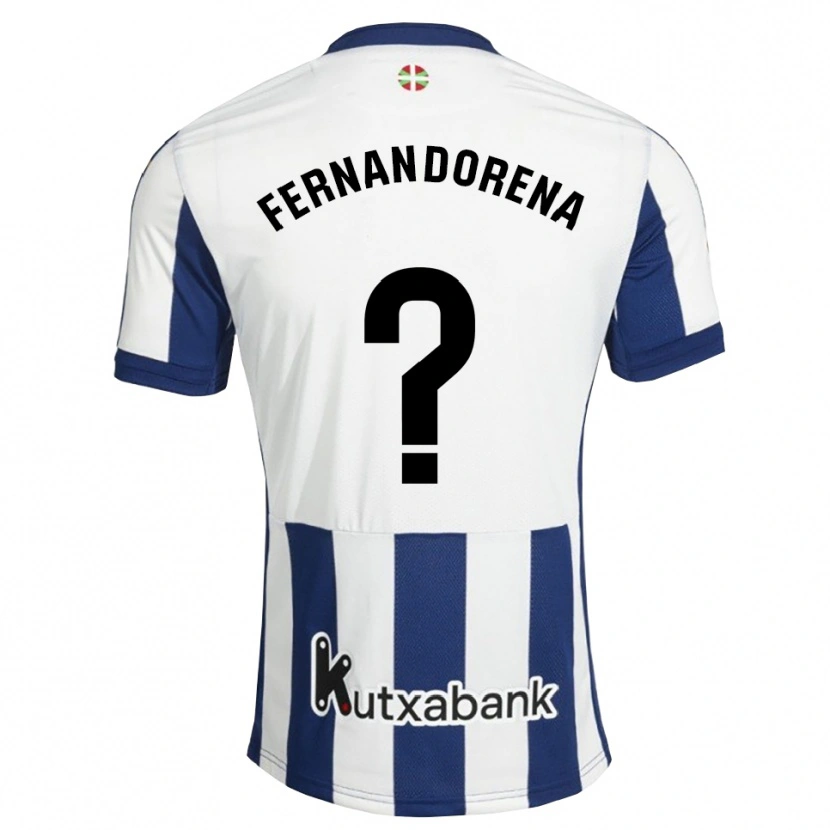 Danxen Bambino Maglia Alex Fernandorena #0 Navy Bianco Goldenrod Kit Gara Home 2026/27 Maglietta