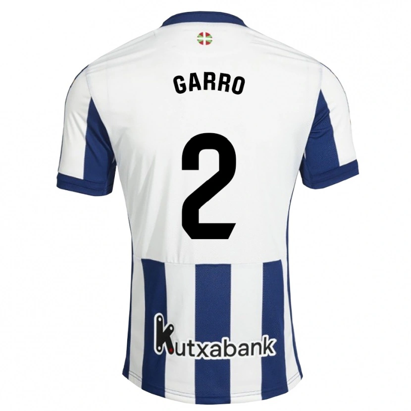 Danxen Bambino Maglia Jon Garro #2 Navy Bianco Goldenrod Kit Gara Home 2026/27 Maglietta