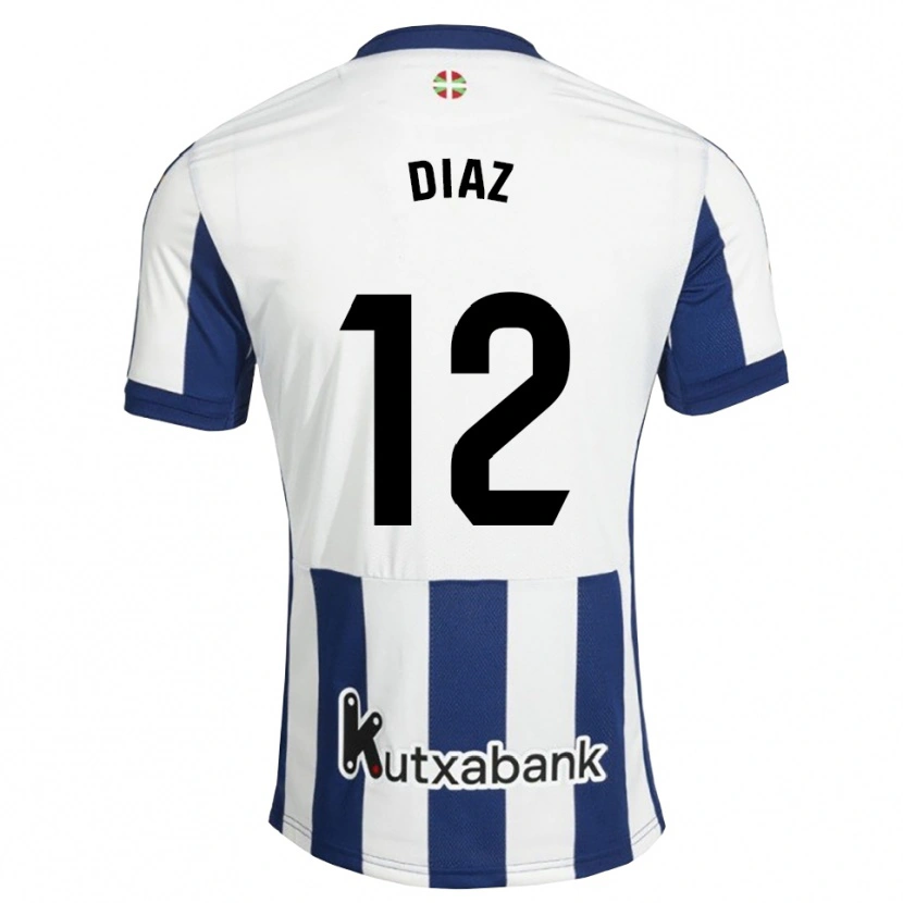 Danxen Bambino Maglia Ekain Díaz #12 Navy Bianco Goldenrod Kit Gara Home 2026/27 Maglietta