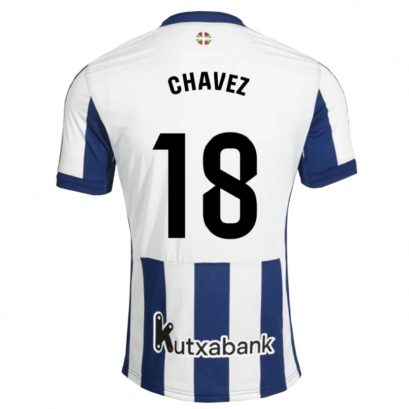 Danxen Bambino Maglia Oihan Chavez #18 Navy Bianco Goldenrod Kit Gara Home 2026/27 Maglietta