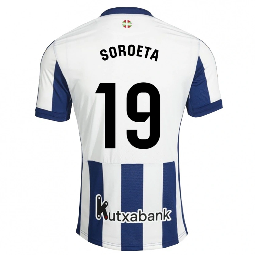 Danxen Bambino Maglia Javier Soroeta #19 Navy Bianco Goldenrod Kit Gara Home 2026/27 Maglietta