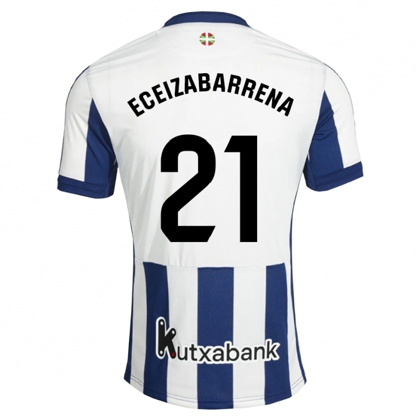 Danxen Bambino Maglia Jon Eceizabarrena #21 Navy Bianco Goldenrod Kit Gara Home 2026/27 Maglietta